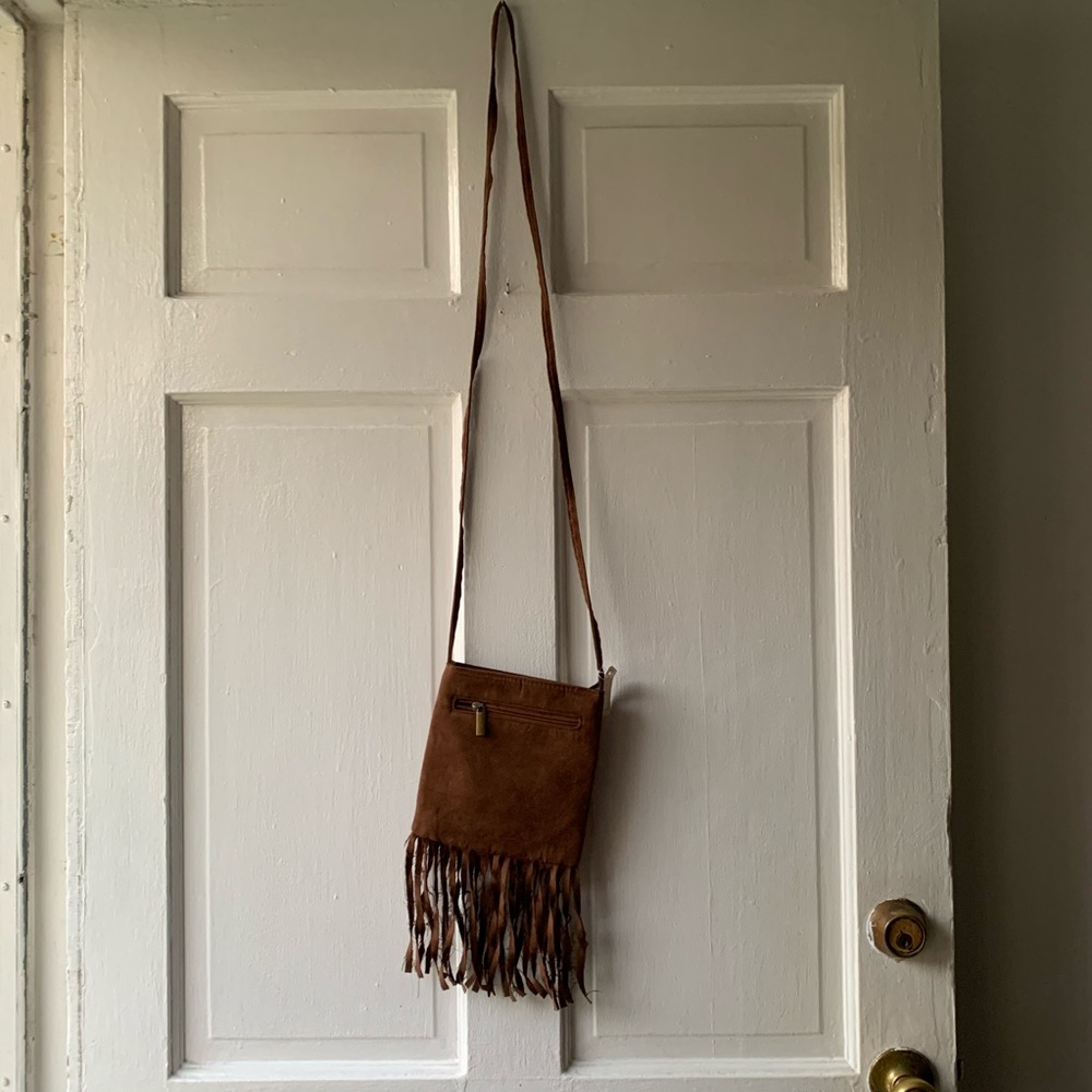 Brown Fun Fringe Crossbody Bag